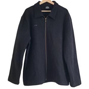 SWANNDRI New Zealand Full Zip Wool Jacket Men's Size Large Dark Gray Unlined